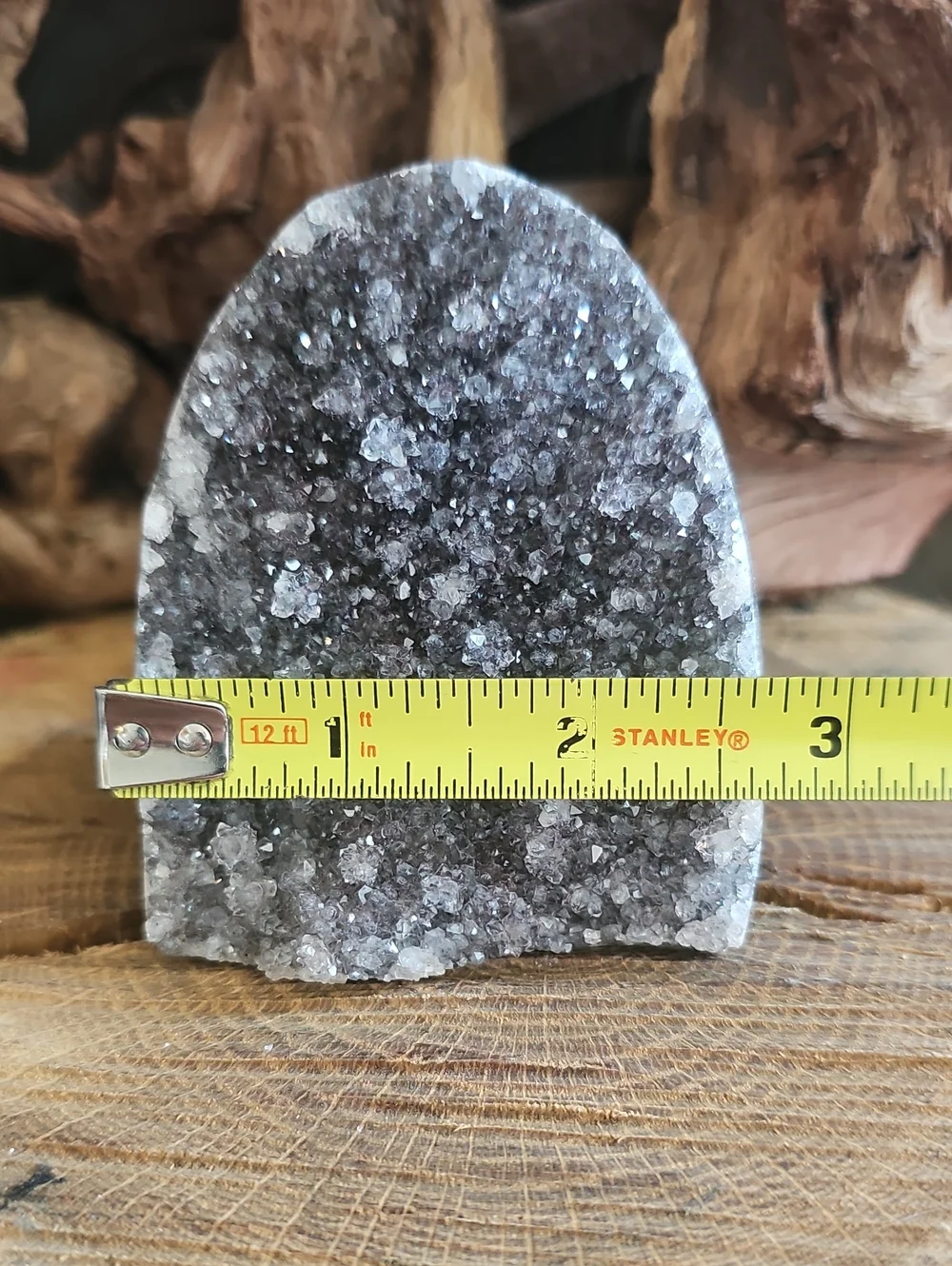 Natural Gray Uraguayan Amethyst Cutbase- Home Accents